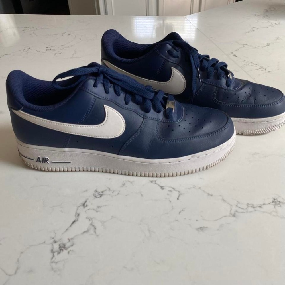 Nike Air Force 1 Low Navy Blue White – Men's Size 11